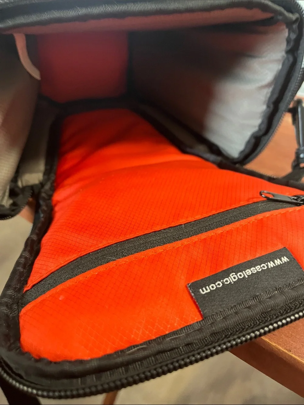 Case Logic Black Camera Bag with Red Accent with shoulder strap